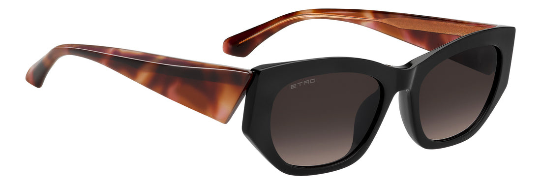 Solbriller etro 0144/g/s 2tb ha negro rectangular femenino størrelse 54mm - Detaljeret visning