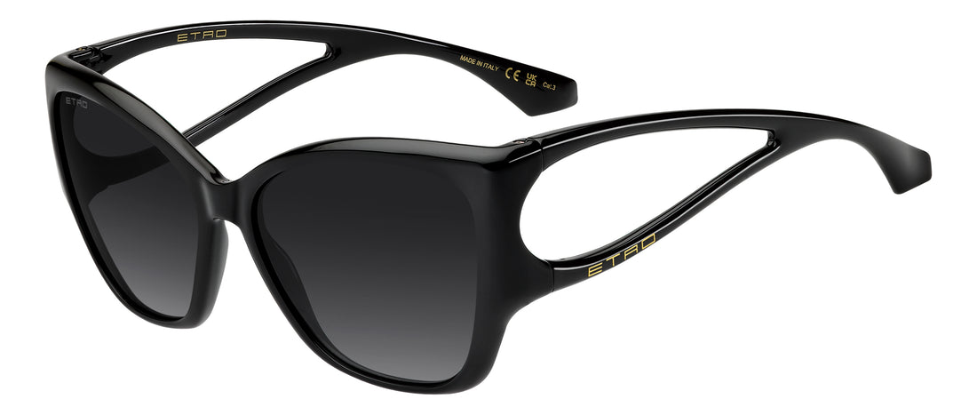 Solbriller etro 0155/s 807 9o negro rectangular femenino størrelse 59mm - Hovedvisning