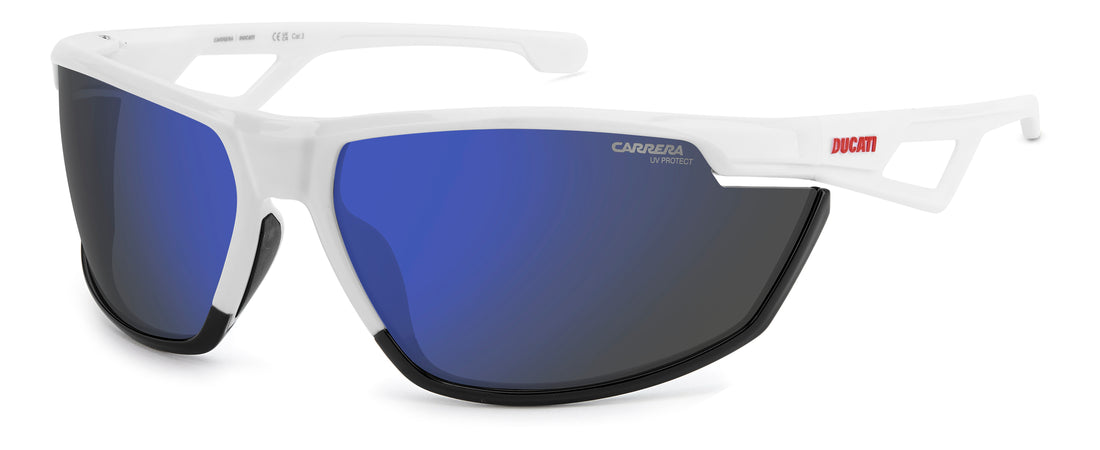 Solbriller carrera ducati carduc 068/s vk6 xt blanco rectangular masculino størrelse 79mm - Hovedvisning
