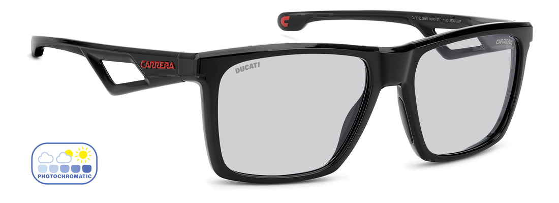 Solbriller carrera ducati carduc 069/s 807 ki negro rectangular masculino størrelse 57mm - Detaljeret visning