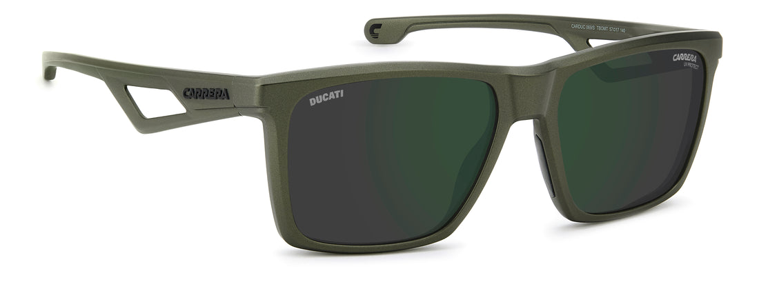 Solbriller carrera ducati carduc 069/s tbo mt verde rectangular masculino størrelse 57mm - Detaljeret visning