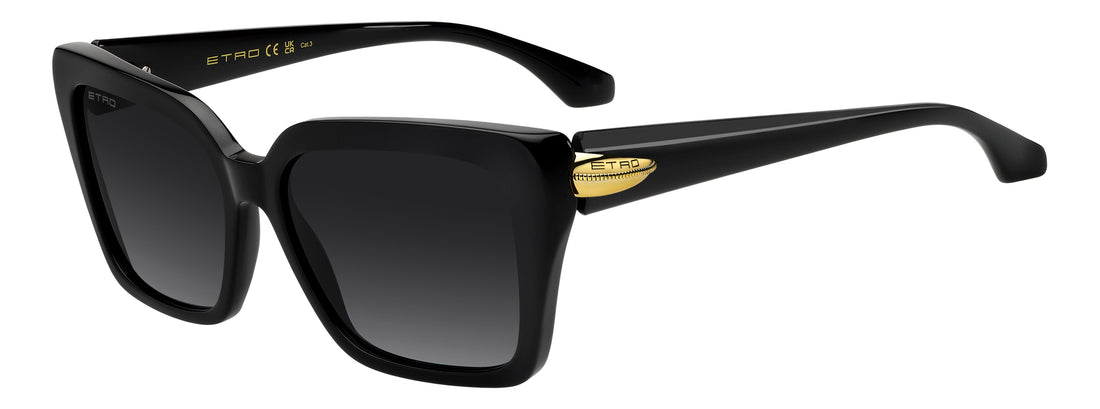Solbriller etro 0151/s 807 9o negro rectangular femenino størrelse 56mm - Hovedvisning