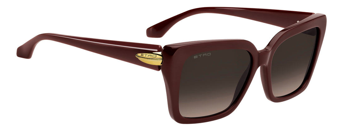 Solbriller etro 0151/s lhf ha burdeos rectangular femenino størrelse 56mm - Detaljeret visning
