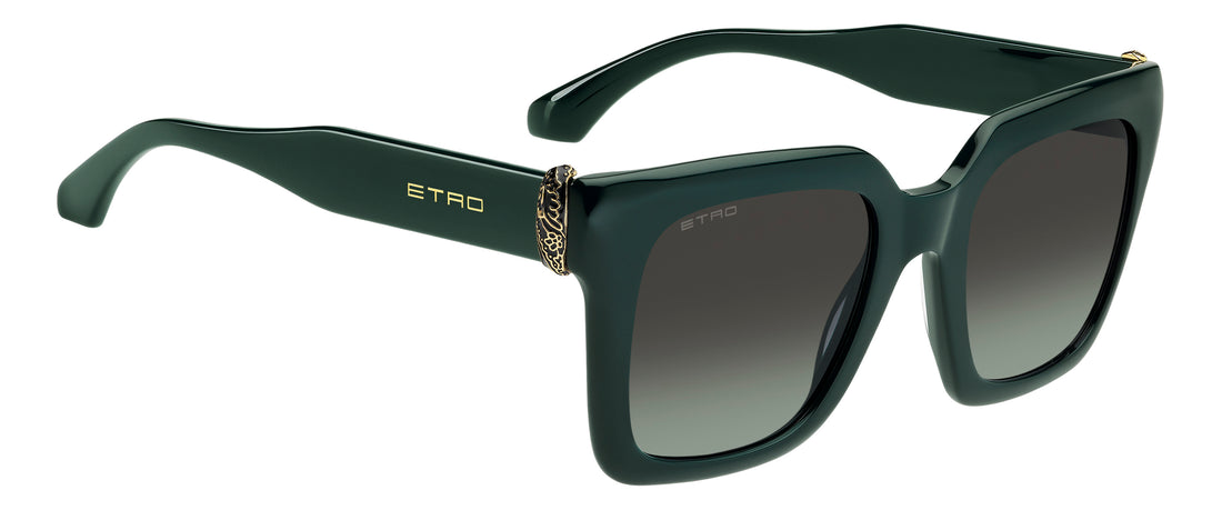 Solbriller etro 0157/s 1ed ib verde square femenino størrelse 52mm - Detaljeret visning
