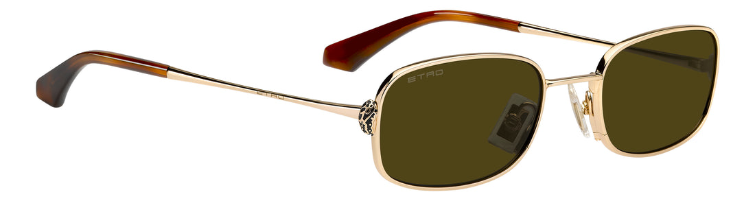 Solbriller etro 0159/s 000 qt dorado rectangular femenino størrelse 52mm - Detaljeret visning