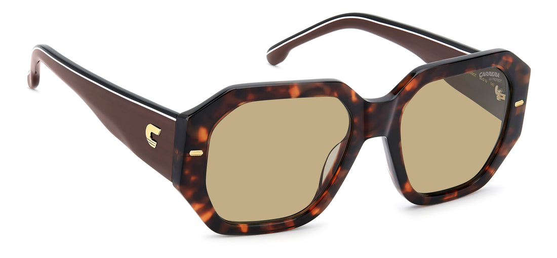 Solbriller carrera 3109/s wr9 qt marron square femenino størrelse 55mm - Detaljeret visning