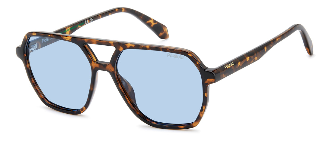 Sonnenbrillen polaroid pld 4218/s 086 c3 havana navigator masculino größe 56mm - Hauptansicht