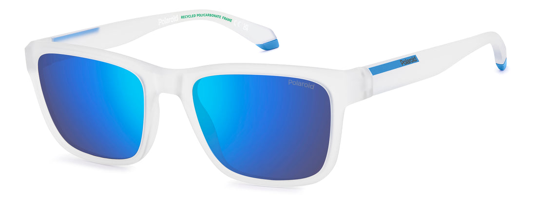 Óculos de sol polaroid pld 2174/s 2m4 5x transparente rectangular masculino tamanho 54mm - Vista principal