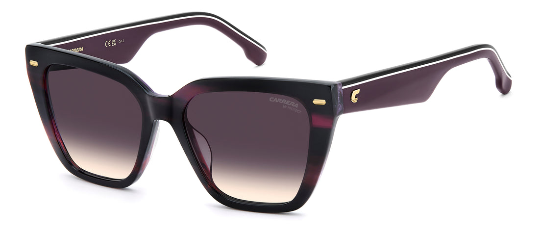 Solbriller carrera ca 3108/g/s 7ff um violeta rectangular femenino størrelse 53mm - Hovedvisning