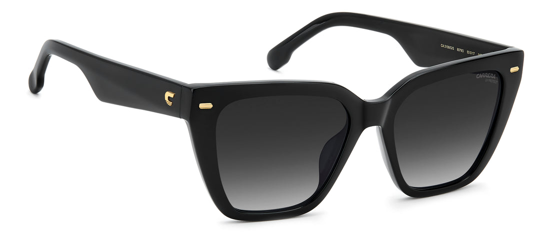 Solbriller carrera ca 3108/g/s 807 9o negro rectangular femenino størrelse 53mm - Detaljeret visning