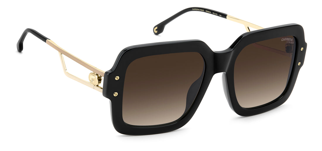Solbriller carrera 3104/s 0wm ha negro square femenino størrelse 55mm - Detaljeret visning