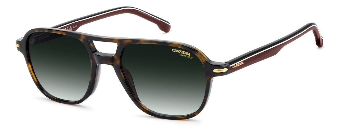 Solglasögon carrera 392/s 086 9k havana rectangular masculino storlek 54mm - Huvudvy