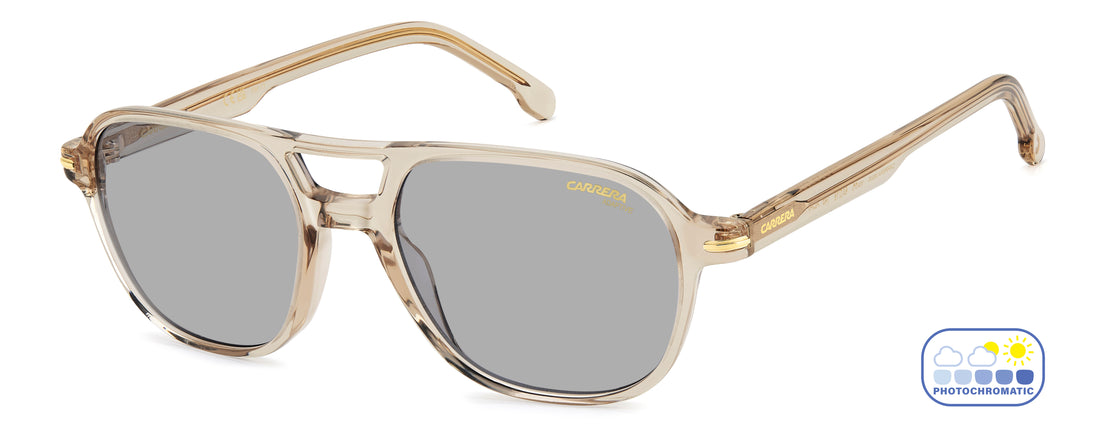 Solglasögon carrera 392/s 10a 7o beige rectangular masculino storlek 54mm - Huvudvy