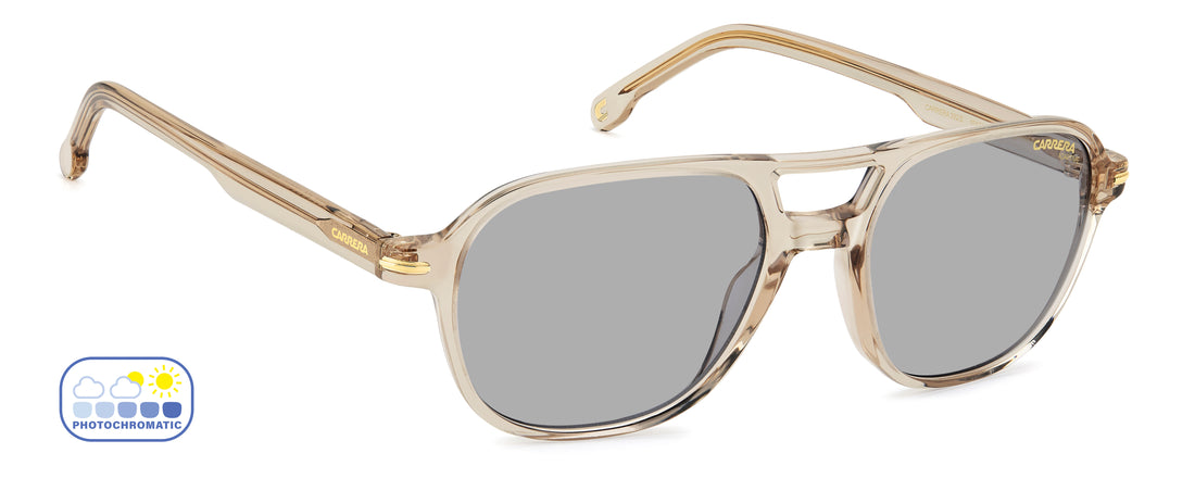 Solglasögon carrera 392/s 10a 7o beige rectangular masculino storlek 54mm - Detaljvy