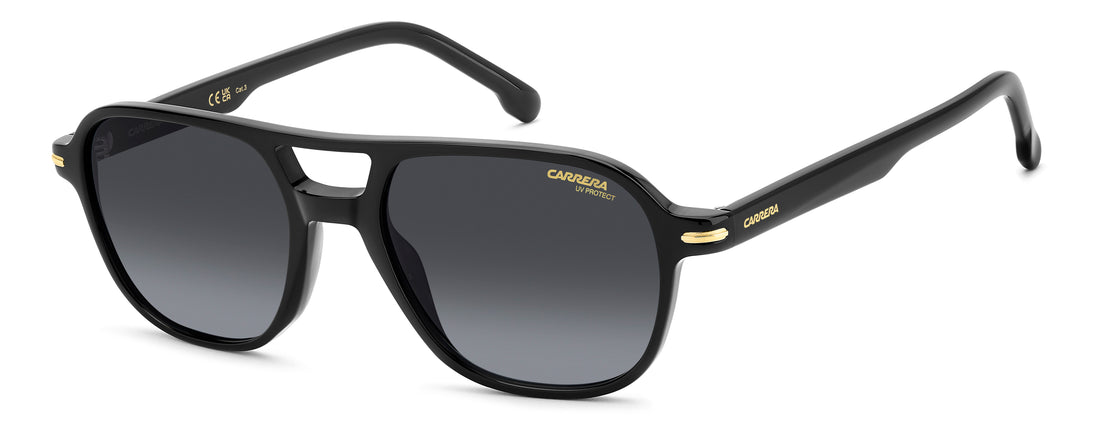 Solglasögon carrera 392/s 807 9o negro rectangular masculino storlek 54mm - Huvudvy