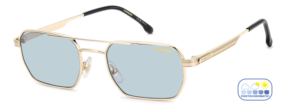 Solglasögon carrera 389/s j5g sd dorado rectangular masculino storlek 54mm - Huvudvy
