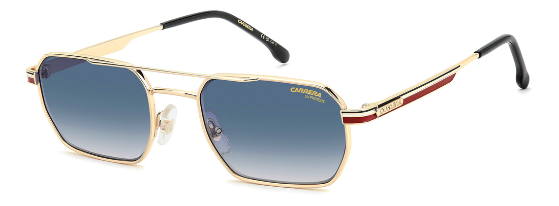Solglasögon carrera 389/s y11 08 dorado rectangular masculino storlek 54mm - Huvudvy