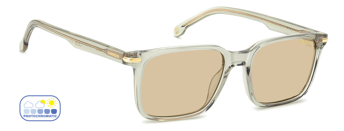 Solbriller carrera 391/s 1ed ii verde rectangular masculino størrelse 53mm - Detaljeret visning