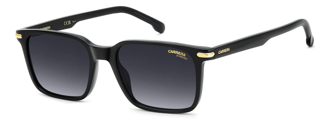 Solbriller carrera 391/s 807 9o negro rectangular masculino størrelse 53mm - Hovedvisning