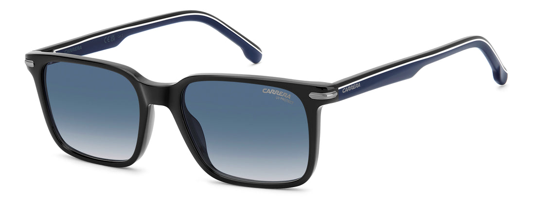 Solbriller carrera 391/s d51 08 negro rectangular masculino størrelse 53mm - Hovedvisning