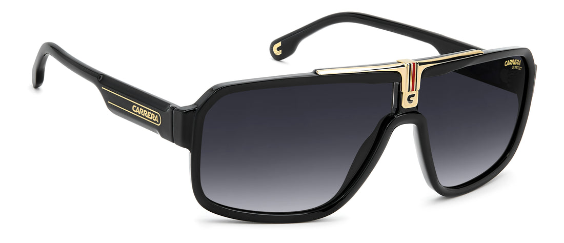 Solglasögon carrera 1091/s 807 9o negro rectangular masculino storlek 65mm - Detaljvy