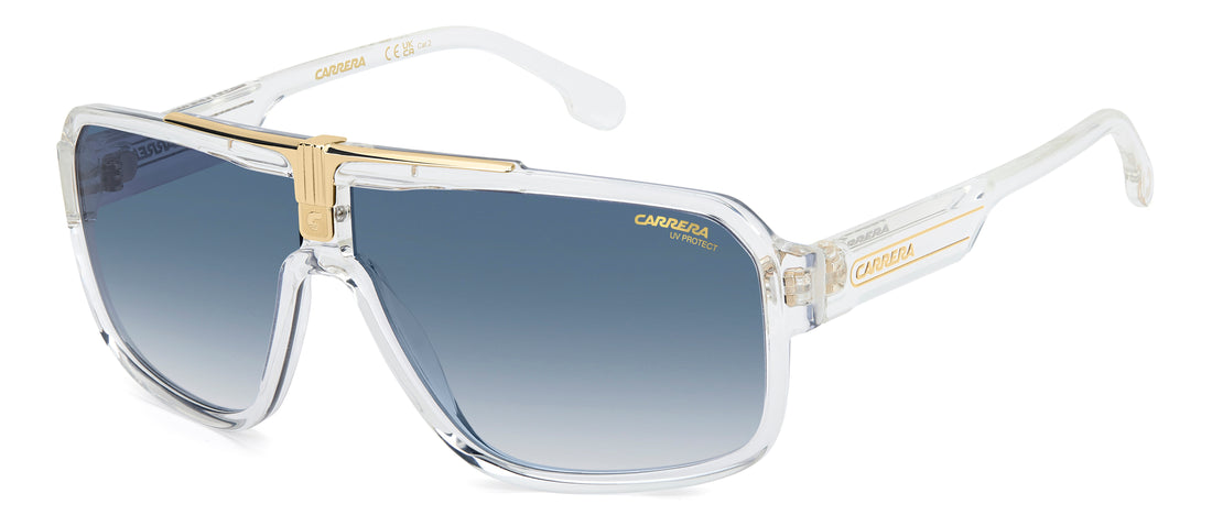 Solglasögon carrera 1091/s 900 08 transparente rectangular masculino storlek 65mm - Huvudvy