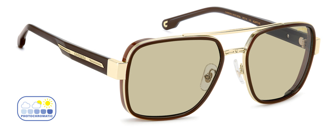 Solglasögon carrera 1092/s 09q 8j marron rectangular masculino storlek 58mm - Detaljvy
