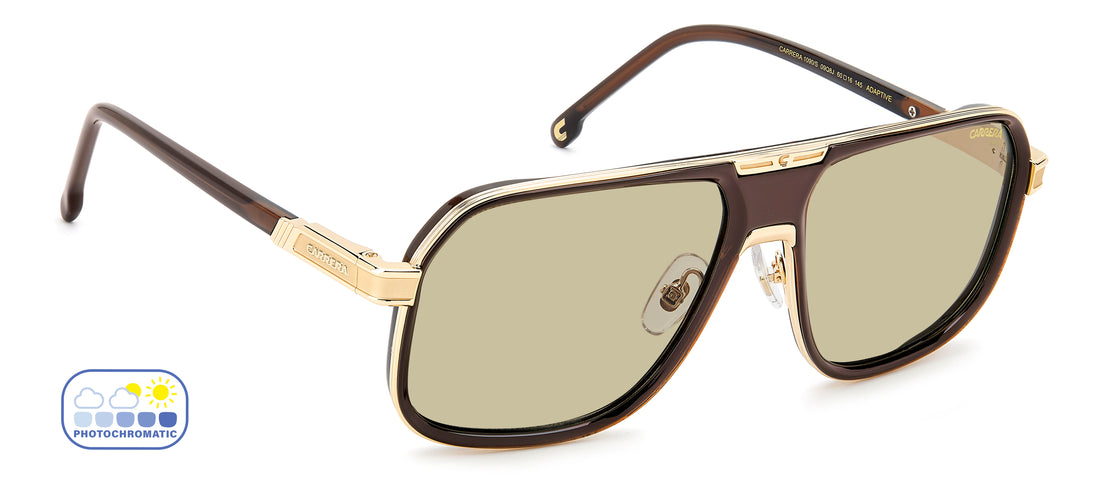 Solglasögon carrera 1090/s 09q 8j marron rectangular masculino storlek 60mm - Detaljvy