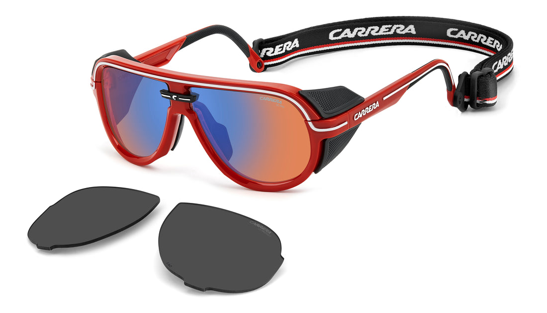 Solglasögon carrera everest/s c9a fs rojo rectangular masculino storlek 59mm - Huvudvy