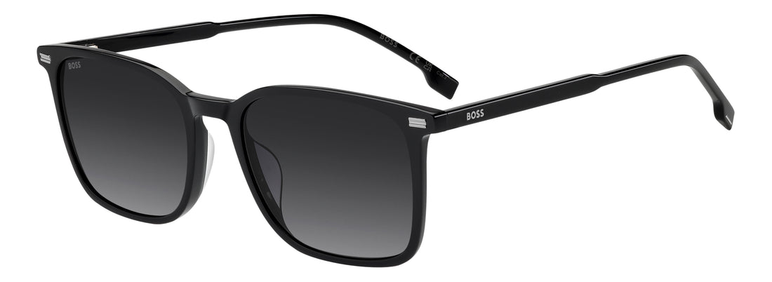 Solbriller hugo boss boss 2004/g/s 807 9o negro rectangular masculino størrelse 55mm - Hovedvisning