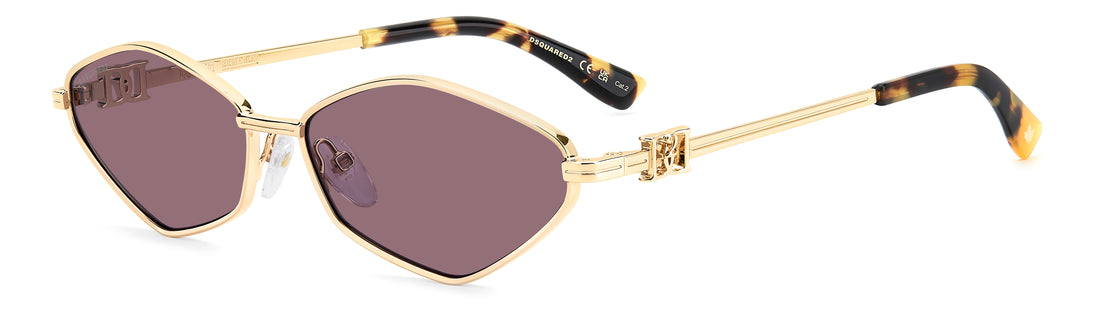 Óculos de sol dsquared2 d2 0225/s 000 4s dorado oval femenino tamanho 59mm - Vista principal