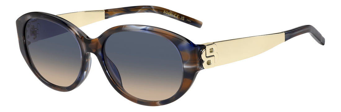 Solbriller hugo boss boss 2015/s x8q i4 marron oval femenino størrelse 56mm - Hovedvisning