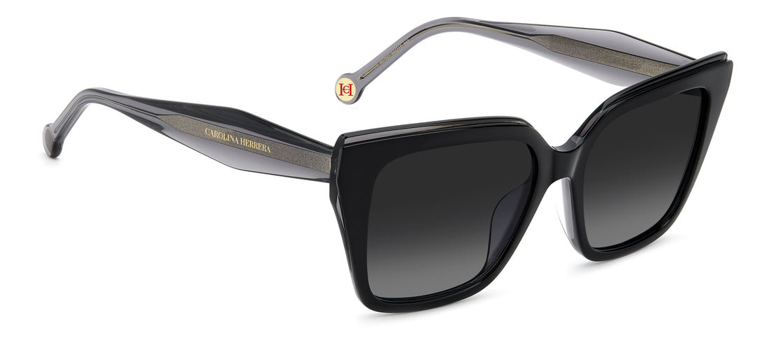 Solbriller carolina herrera her 0403/g/s 807 9o negro square femenino størrelse 54mm - Detaljeret visning