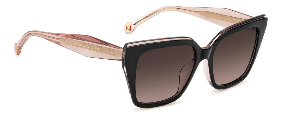 Solbriller carolina herrera her 0403/g/s kdx ha negro square femenino størrelse 54mm - Detaljeret visning