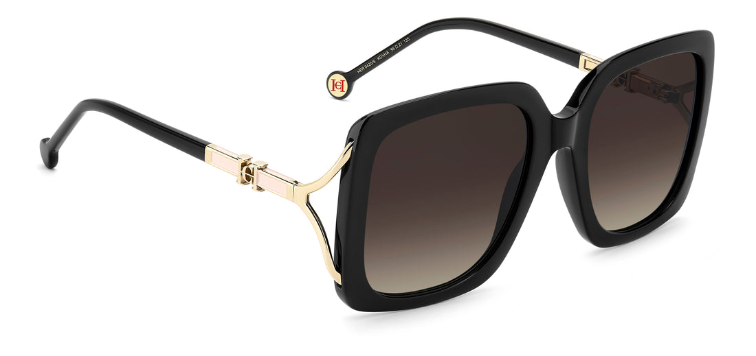 Solbriller carolina herrera her 0420/s kdx ha negro square femenino størrelse 56mm - Detaljeret visning
