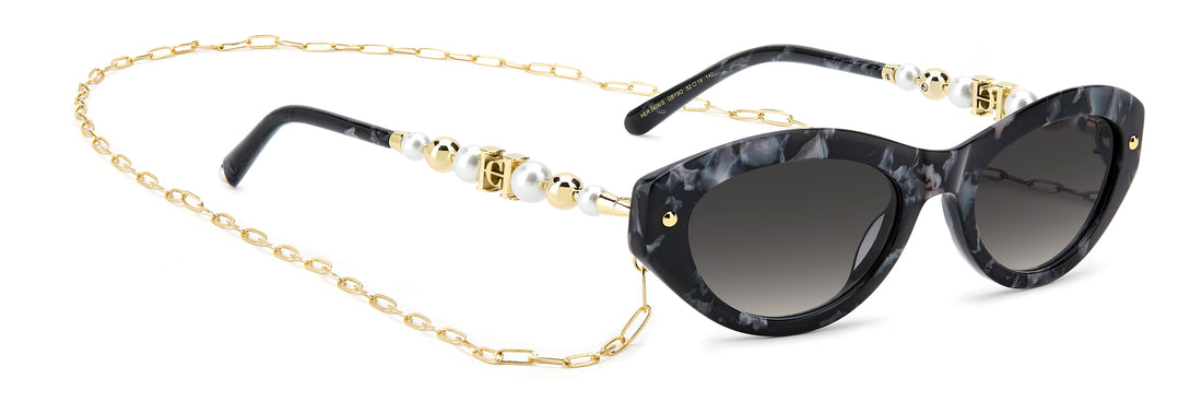 Solbriller carolina herrera her 0406/s gby 9o negro cat eye femenino størrelse 52mm - Detaljeret visning