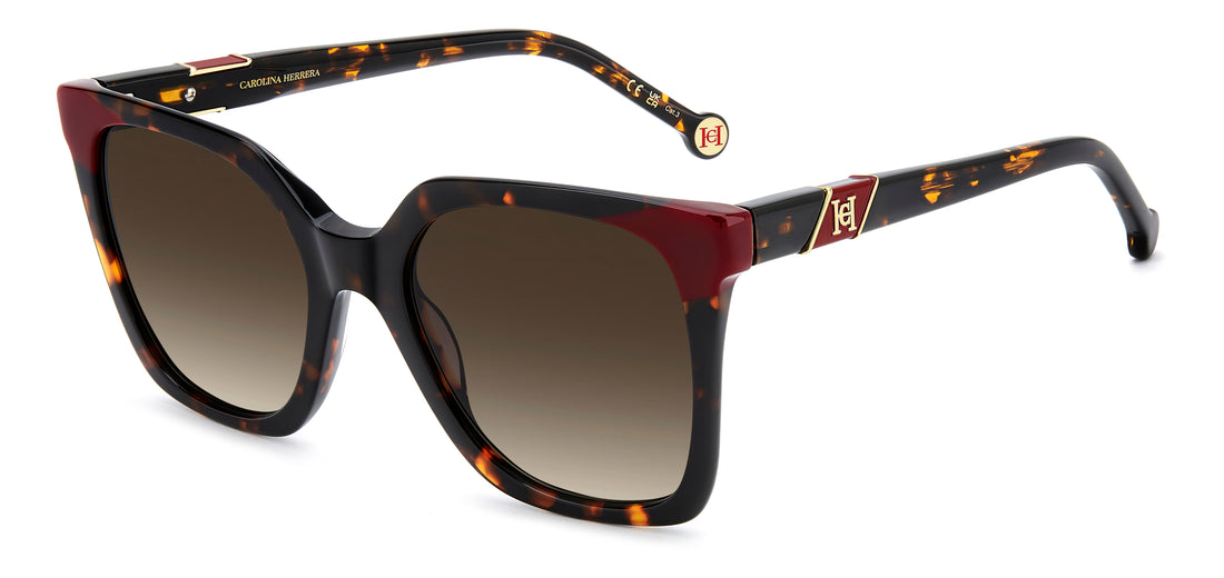Solbriller carolina herrera her 0430/s 086 ha havana square femenino størrelse 54mm - Hovedvisning