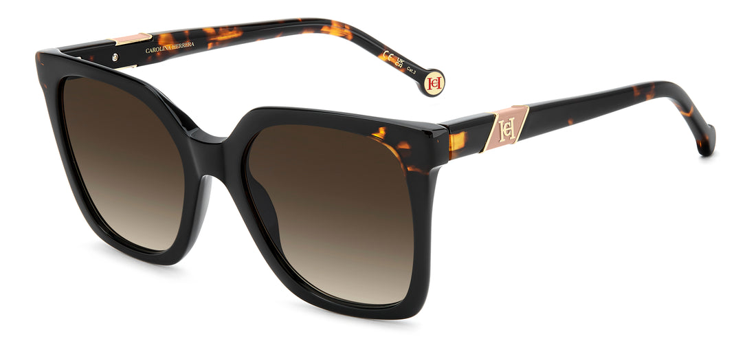 Solbriller carolina herrera her 0430/s wr7 ha negro square femenino størrelse 54mm - Hovedvisning