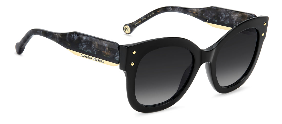 Solbriller carolina herrera her 0410/s 807 9o negro square femenino størrelse 52mm - Detaljeret visning