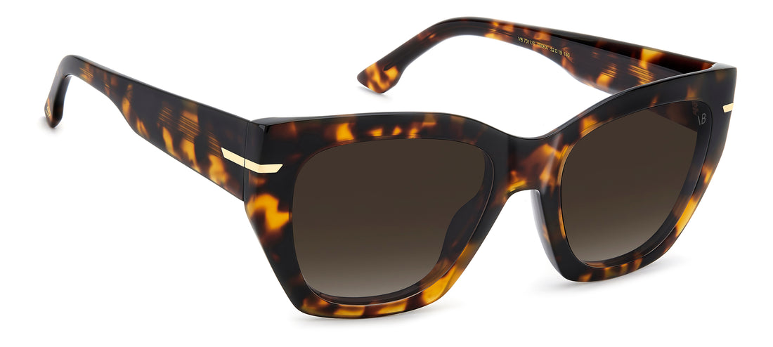 Zonnebrillen victoria beckham vb 7017/s 086 ha havana rectangular femenino maat 52mm - Detailaanzicht