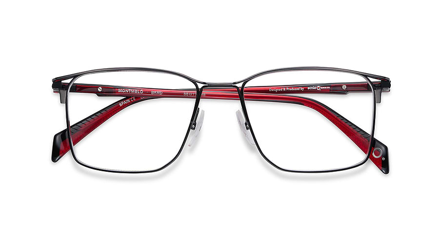 Óculos graduados etnia barcelona montmelo bkrd negro masculino tamanho 55mm - Vista de detalhe