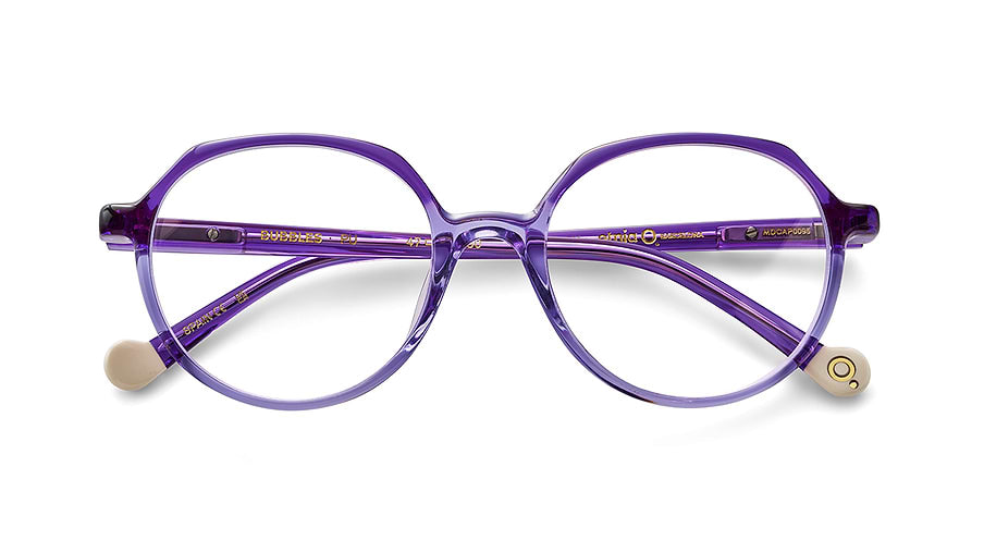 Óculos graduados etnia barcelona bubbles pu morado unisex tamanho 47mm - Vista de detalhe