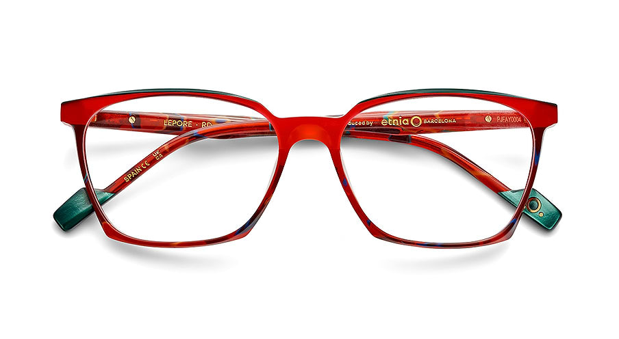 Óculos graduados etnia barcelona lepore rd rojo femenino tamanho 55mm - Vista de detalhe