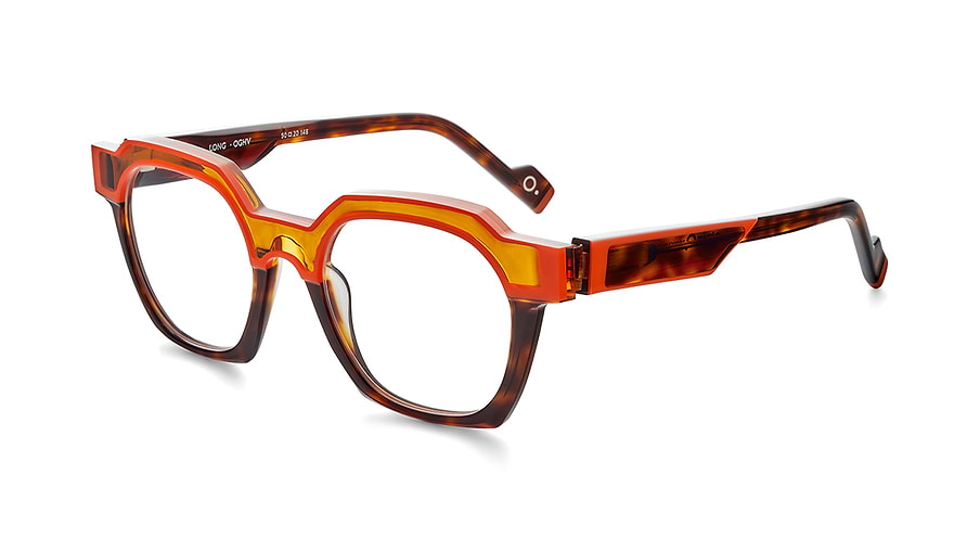 Óculos graduados etnia barcelona long oghv naranja masculino tamanho 50mm - Vista principal