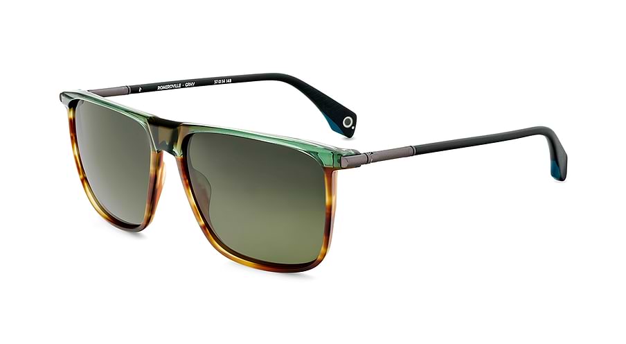 Solbriller etnia barcelona romeroville sun grhv verde rectangular masculino størrelse 57mm - Hovedvisning