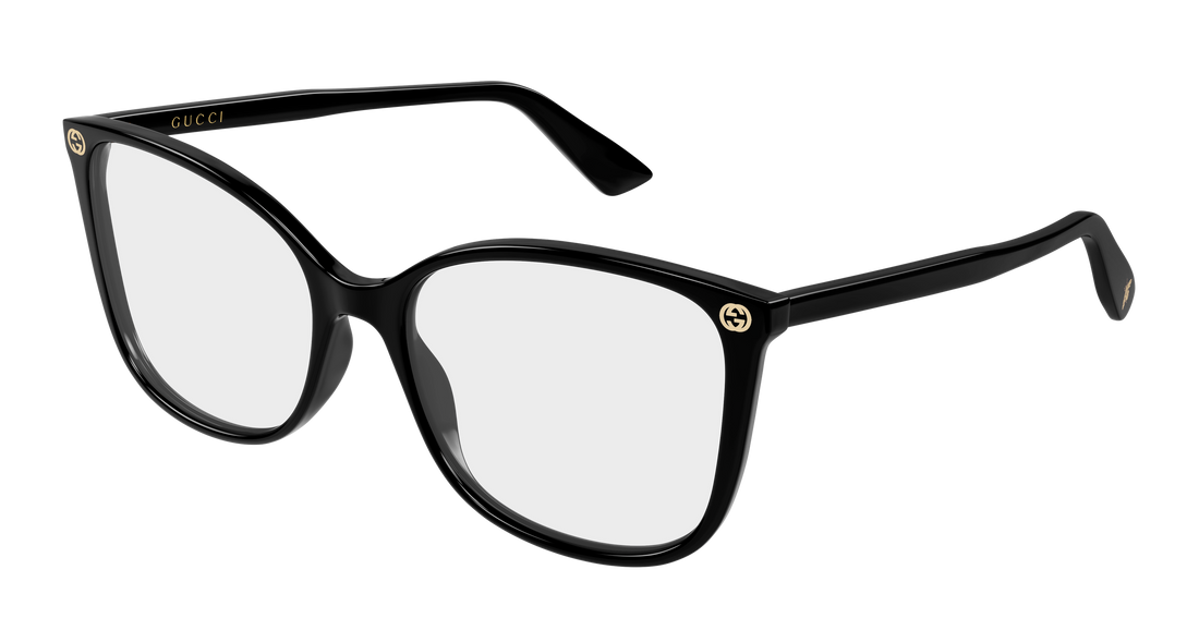 Brillen gucci gg0026o 008 negro cat eye femenino größe 55mm - Hauptansicht
