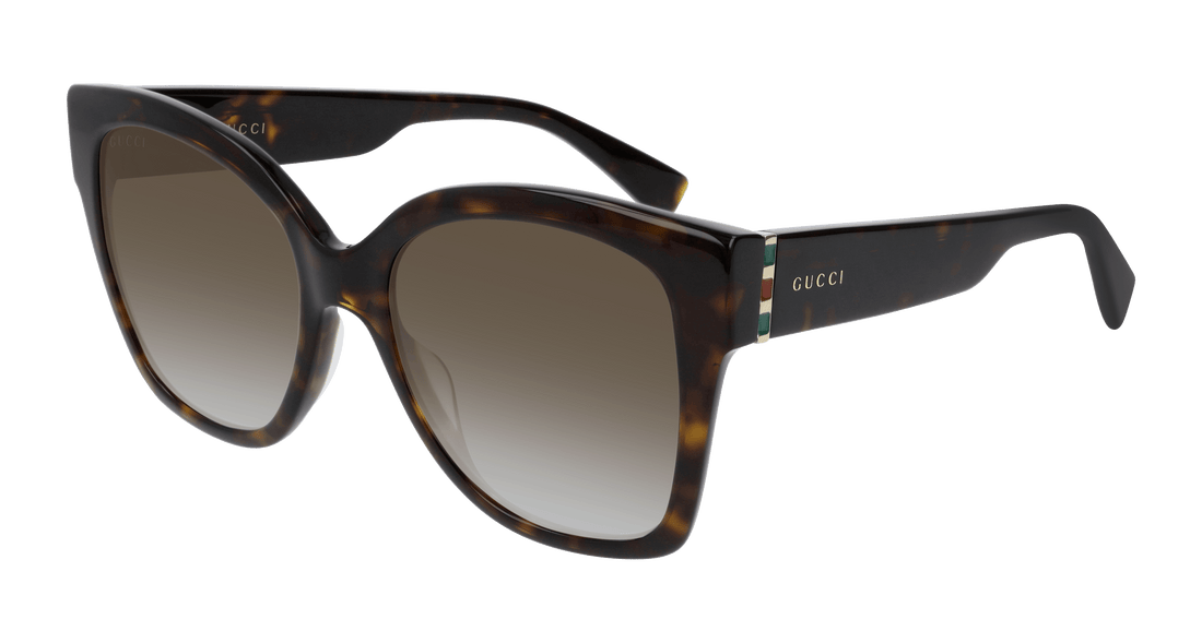 Solglasögon gucci gg0459s 002 havana femenino storlek 54mm - Huvudvy