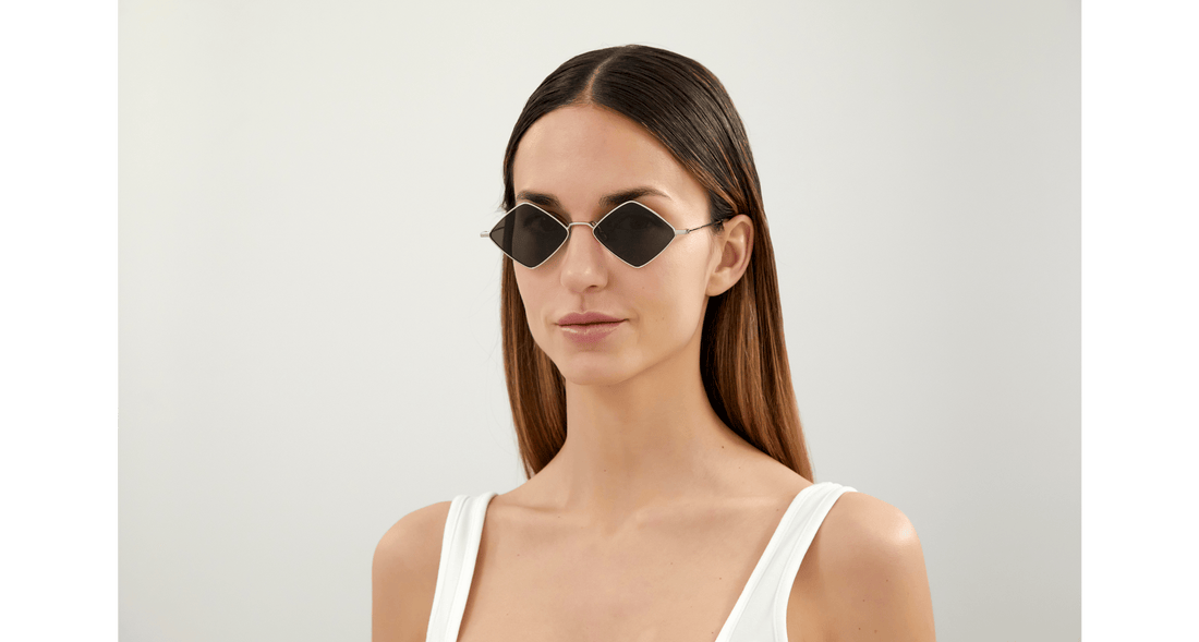 Óculos de sol saint laurent sl 302 lisa 001 geometric unisex tamanho 55mm - Vista de detalhe