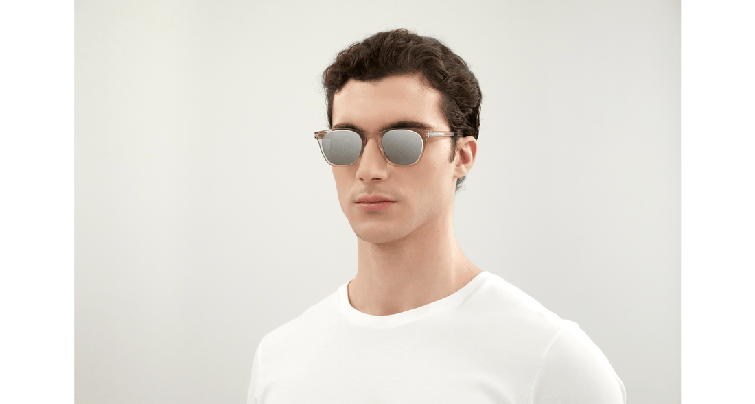 Óculos de sol saint laurent sl 28 slim 006 square unisex tamanho 49mm - Vista de detalhe