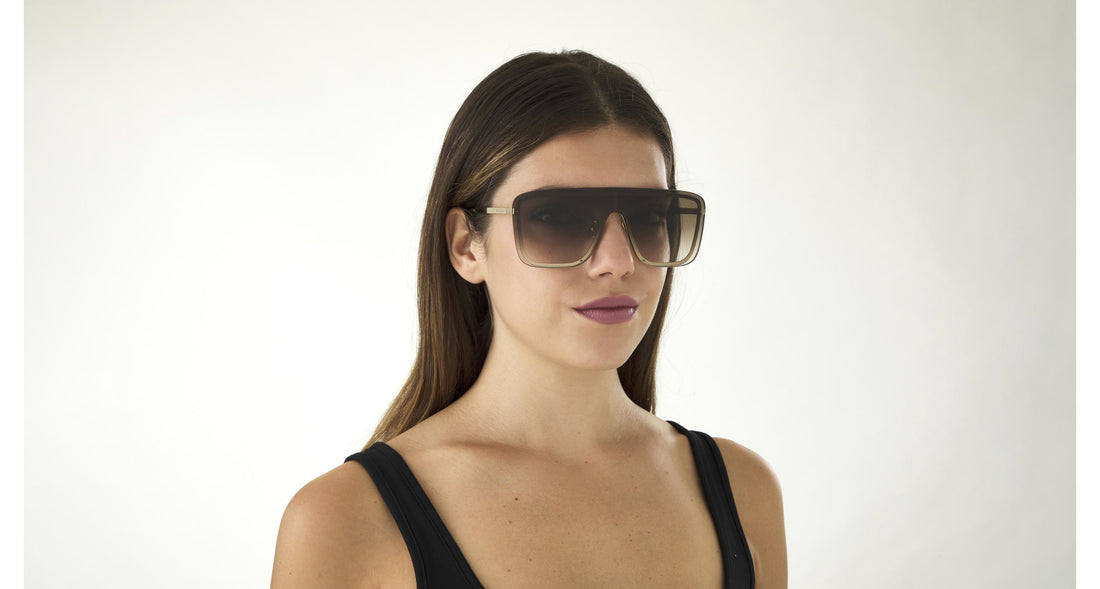 Óculos de sol saint laurent sl 364 mask 006 unisex tamanho 99mm - Vista de detalhe